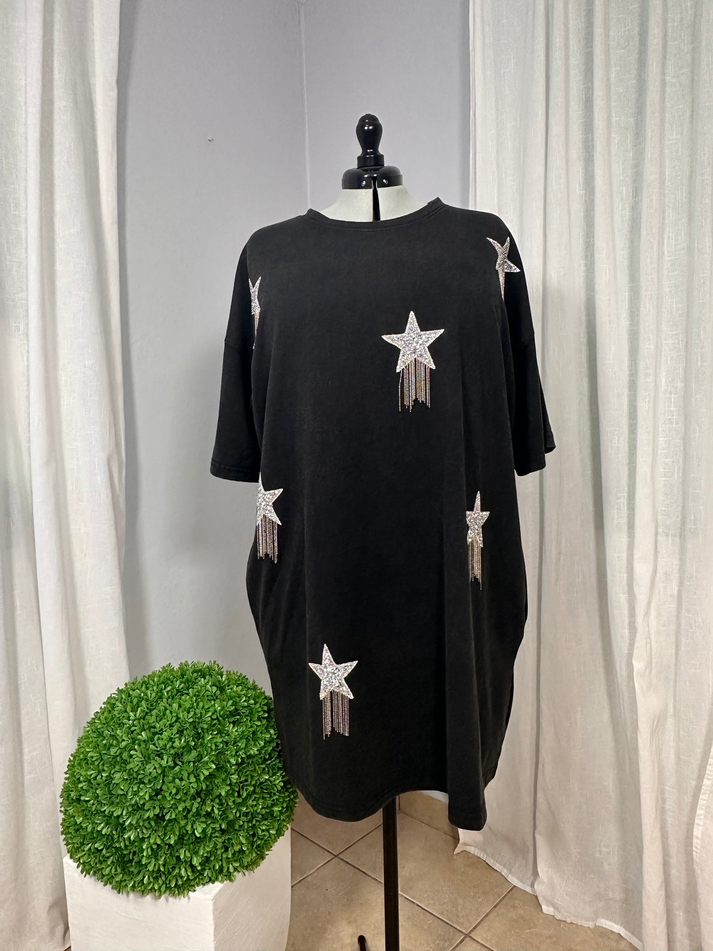 Washed Stars Mini Dress