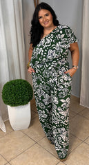 Kale One Shoulder Jumpsuit